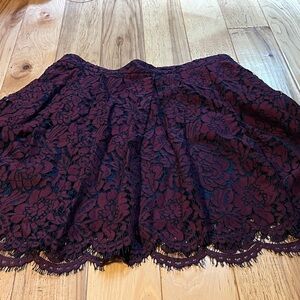 Banana Republic Purple Embellished Mini Skater Skirt